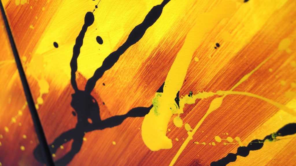 tableau-violet-jaune-moderne