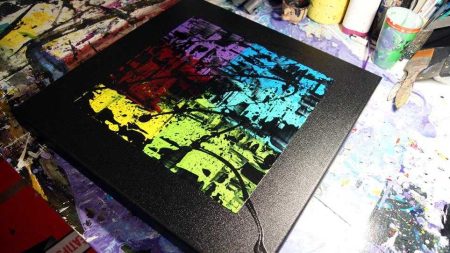 Tableau flashy, tableau multicolor