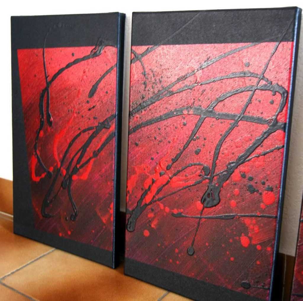 quadriptyque rouge
