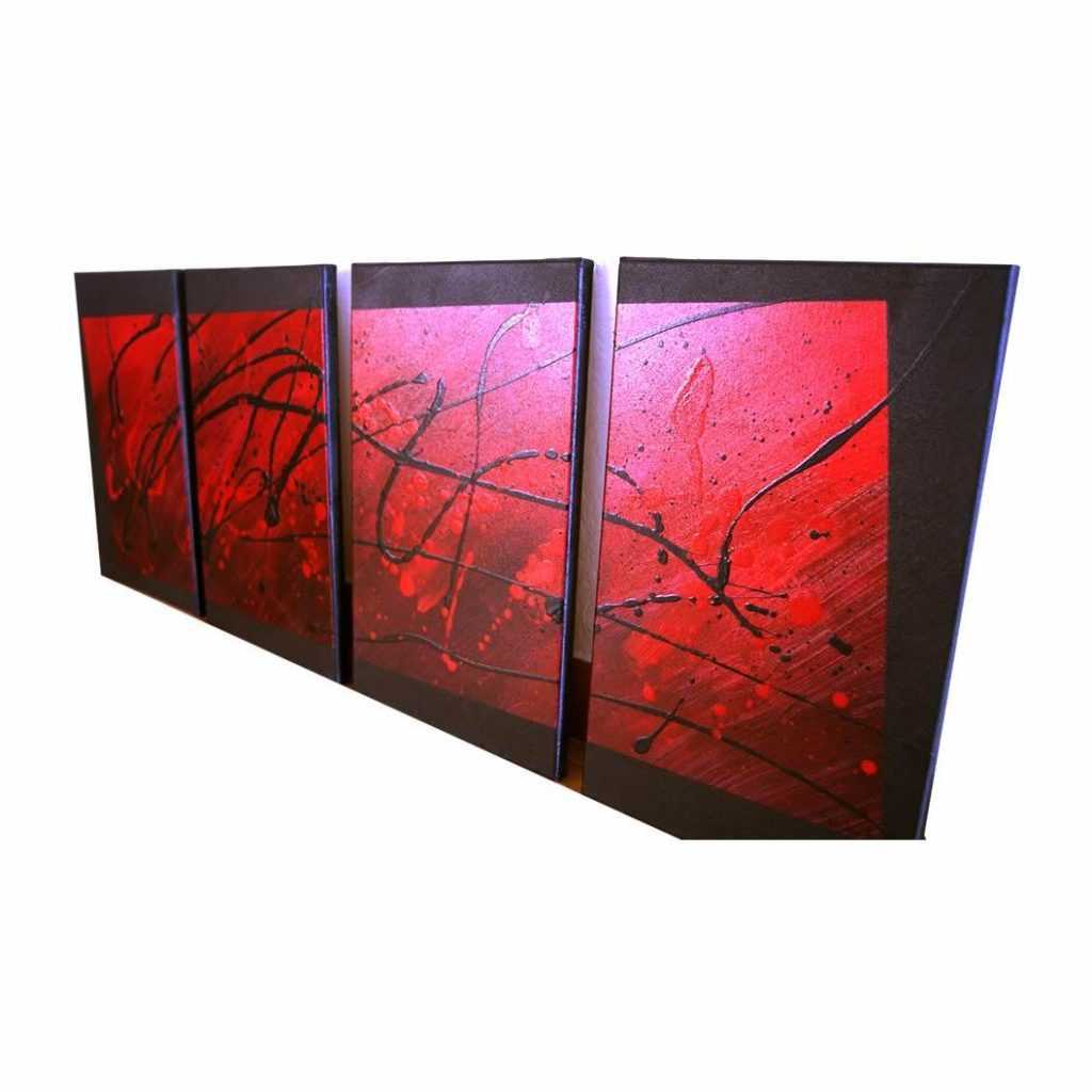 quadriptyque rouge