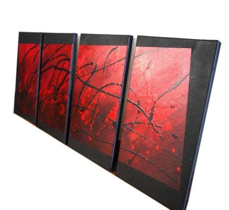 quadriptyque rouge