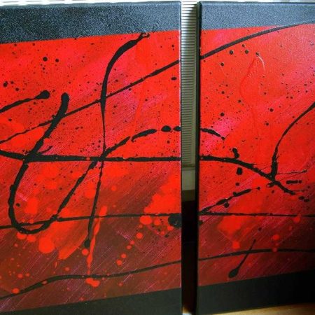 quadriptyque rouge
