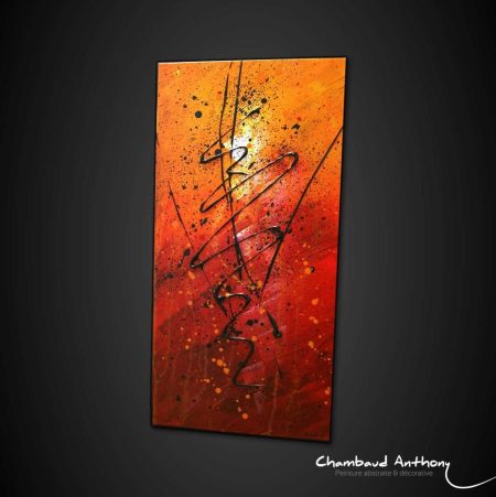 Tableau orange rouge