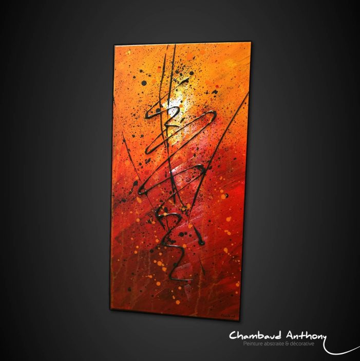 Tableau orange rouge