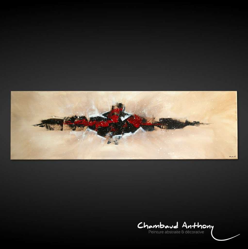 tableau-ville-marron-noir-rouge-creme