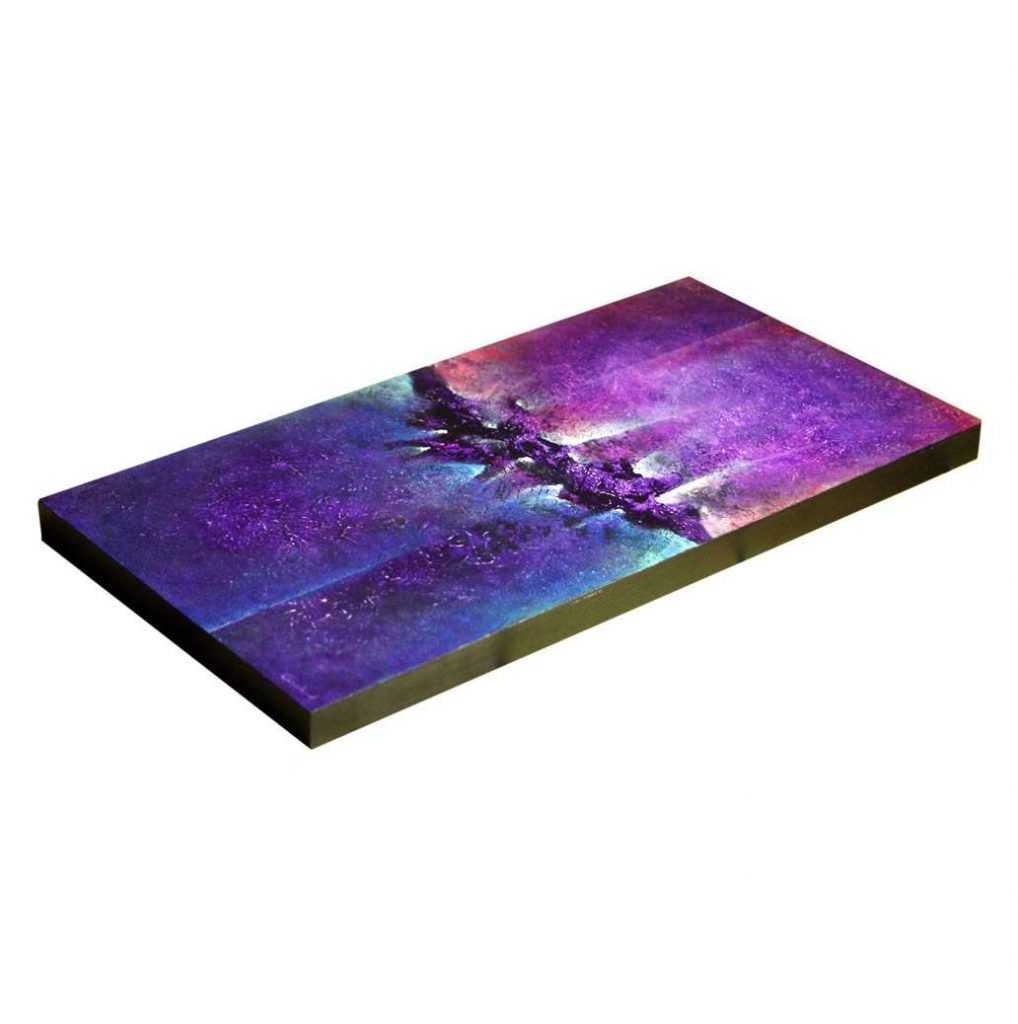 tableau-violet-bleu-sur-bois