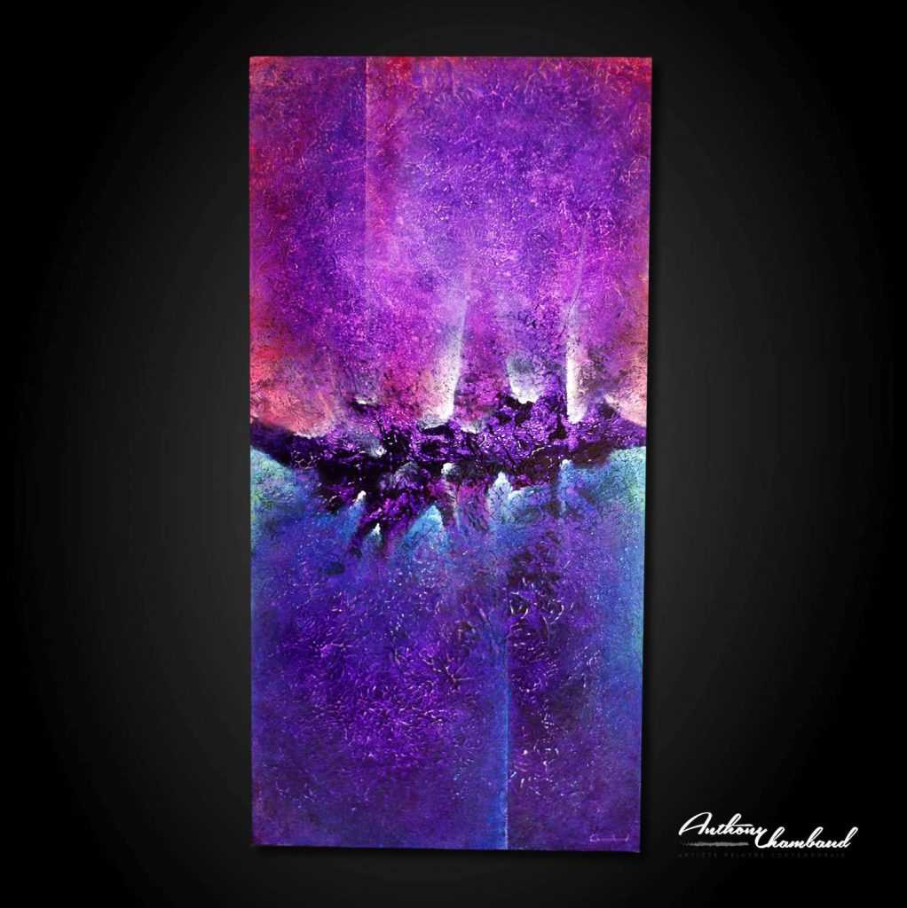 tableau-violet-bleu-sur-bois