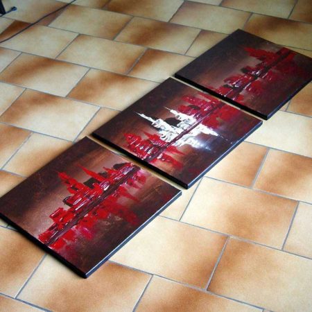 tableau-ville-de-nuit-abstrait