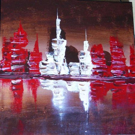 tableau-ville-de-nuit-abstrait