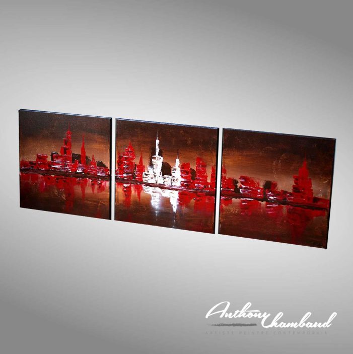 tableau-ville-de-nuit-abstrait