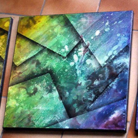 Tableau flashy multicolore
