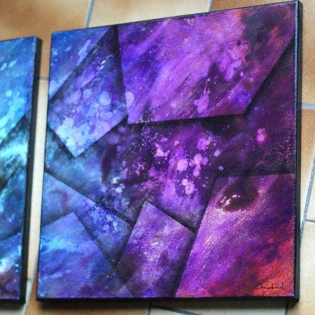 Tableau flashy multicolore