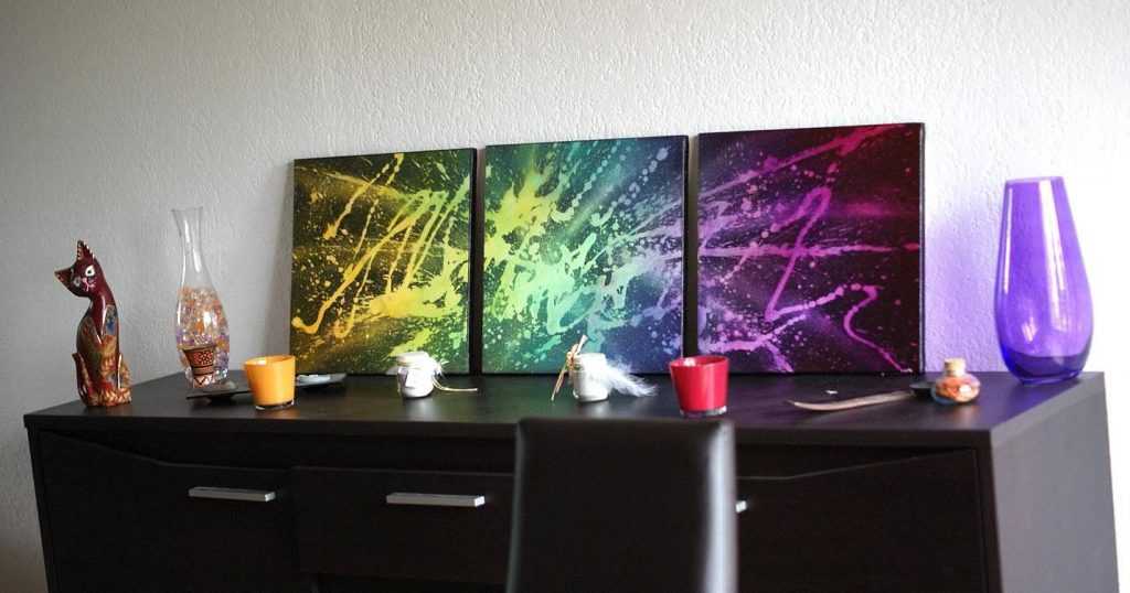 tableau-très-coloré-multicouleur-triptyque