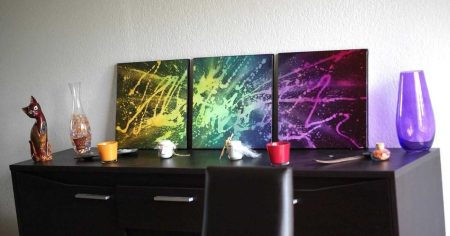 tableau-très-coloré-multicouleur-triptyque