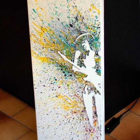 Tableau Jimi Hendrix hauteur en couleur, Peinture Jimi Hendrix