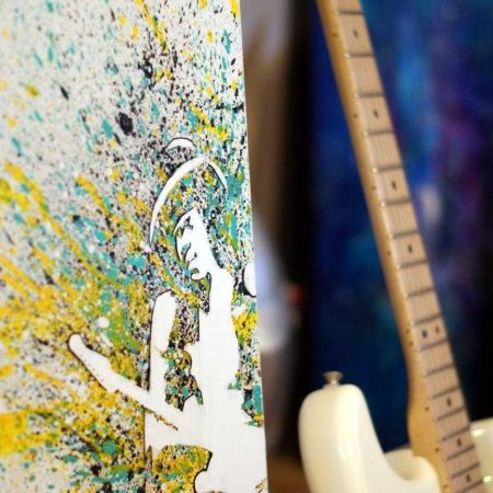 Tableau Jimi Hendrix hauteur en couleur, Peinture Jimi Hendrix