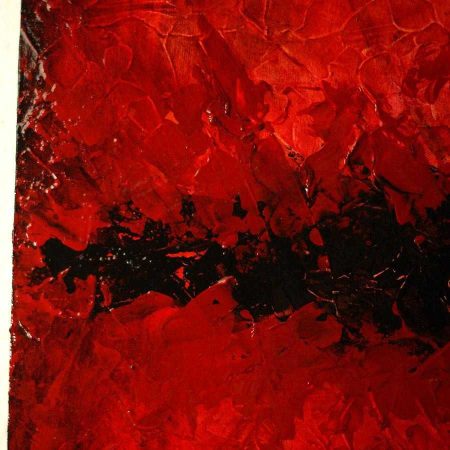 tableau rouge et noir sur bois