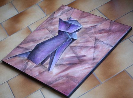 tableau-cubisme-chat-cubiste
