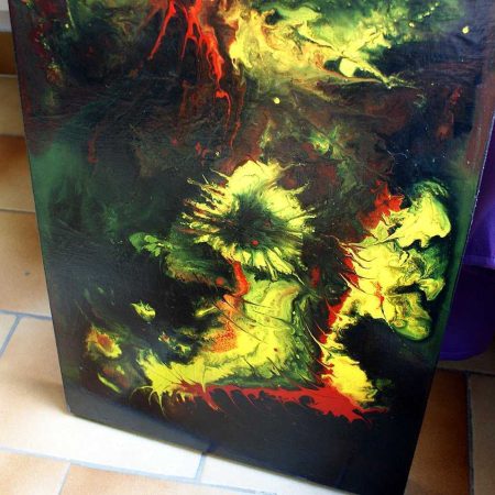 tableau peinture liquide