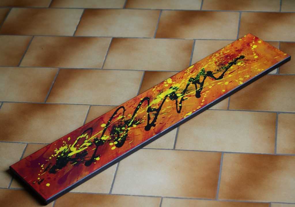 Tableau rouge jaune et orange