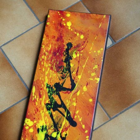 Tableau rouge jaune et orange