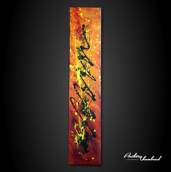 Tableau rouge jaune et orange