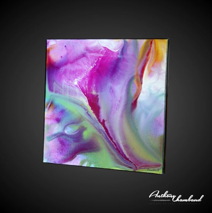 Tableau coloré carré 40cm
