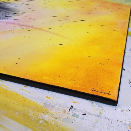 tableau rouge et jaune