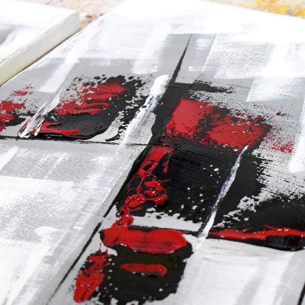 tableau rouge et noir