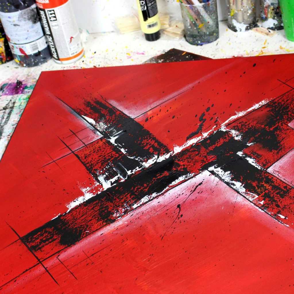 Tableau rouge Rausvas 4