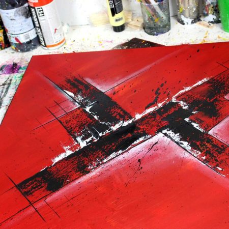 Tableau rouge Rausvas 4