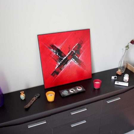 Tableau rouge Rausvas 4