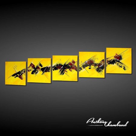 Tableau jaune et rouge