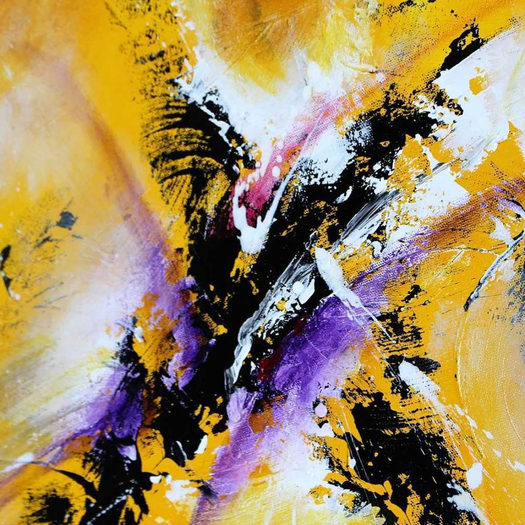 Peinture abstraite jaune