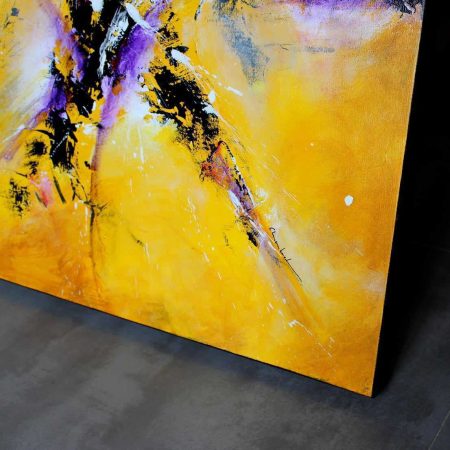 Peinture abstraite jaune