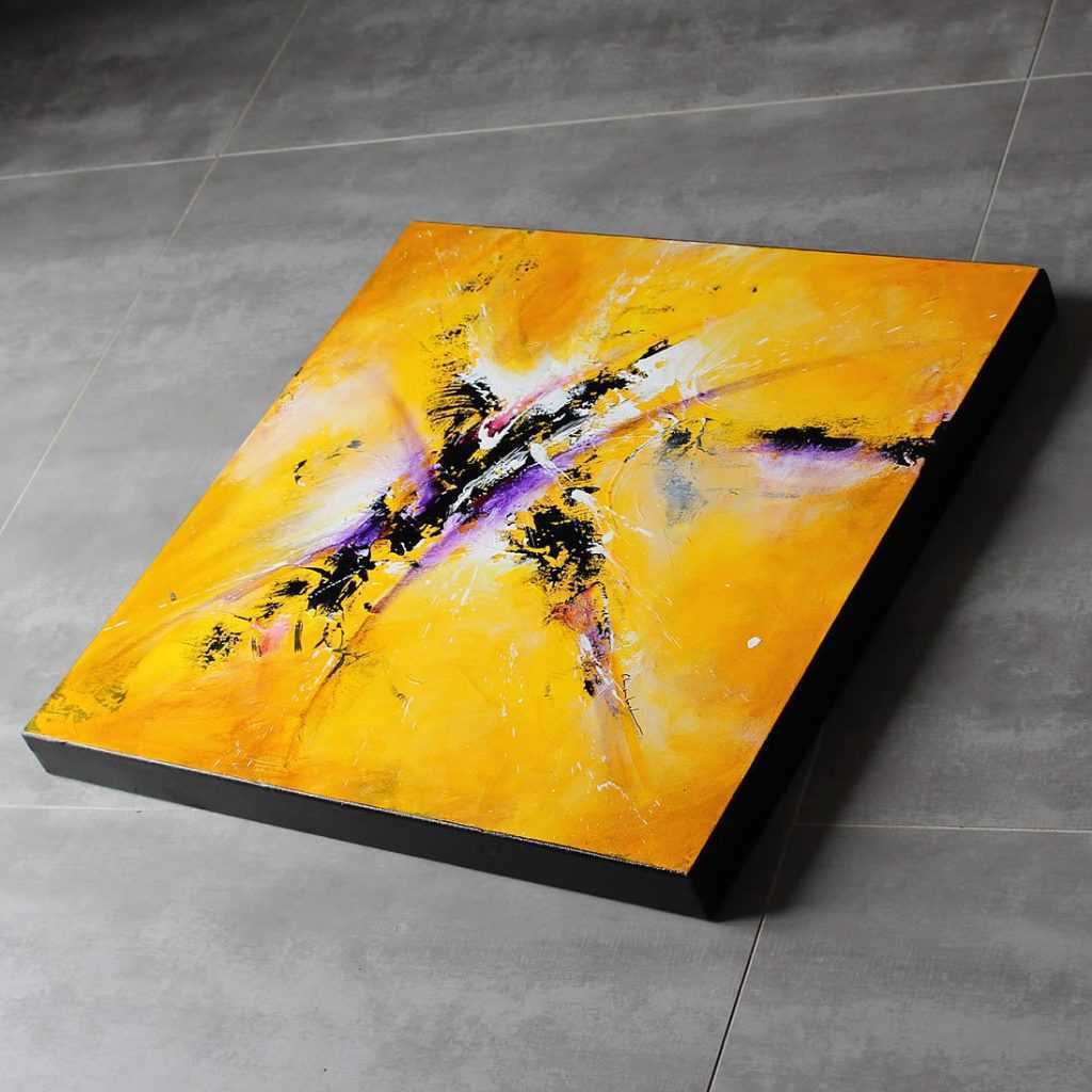 Peinture abstraite jaune