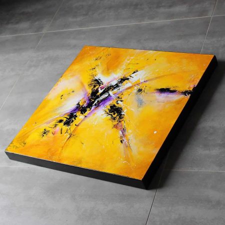 Peinture abstraite jaune