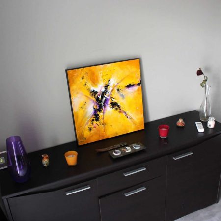 Peinture abstraite jaune