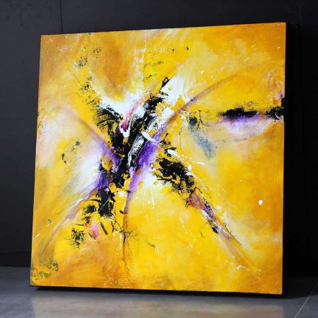 Peinture abstraite jaune