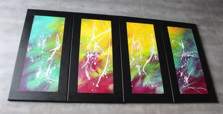 Tableau flashy plein de couleurs