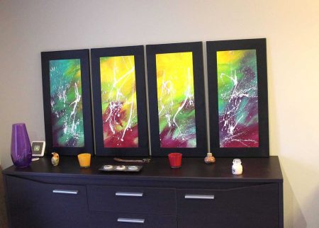 Tableau flashy plein de couleurs