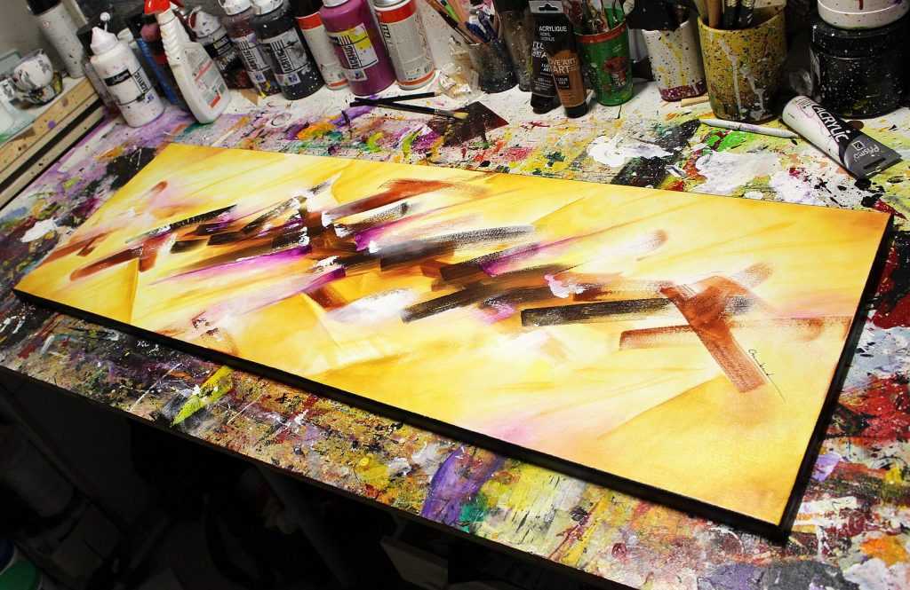 Tableau Marron et ocre