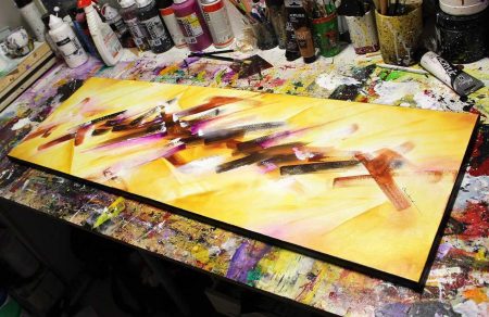 Tableau Marron et ocre