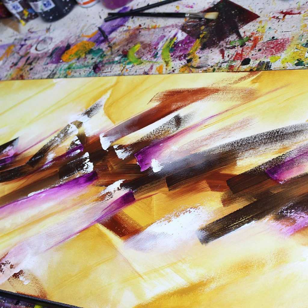 Tableau Marron et ocre
