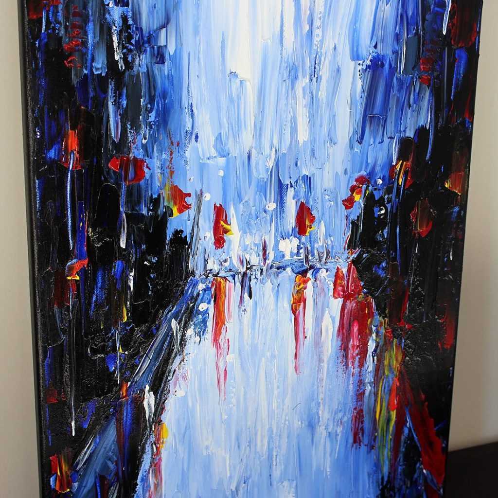 tableau ville de nuit
