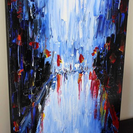 tableau ville de nuit