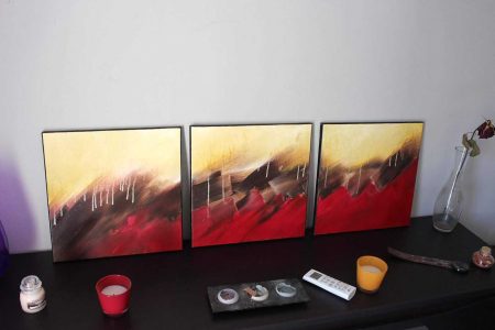 Triptyque rouge