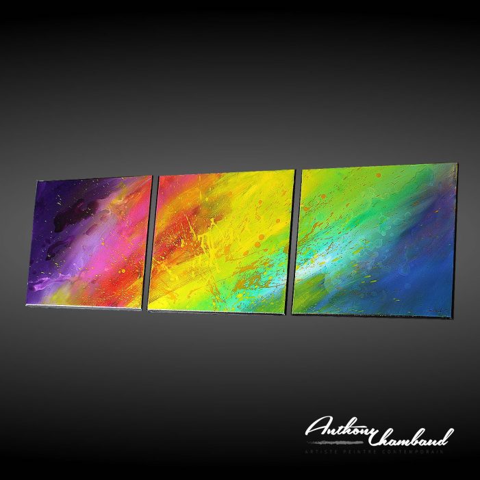Tableau moderne et coloré