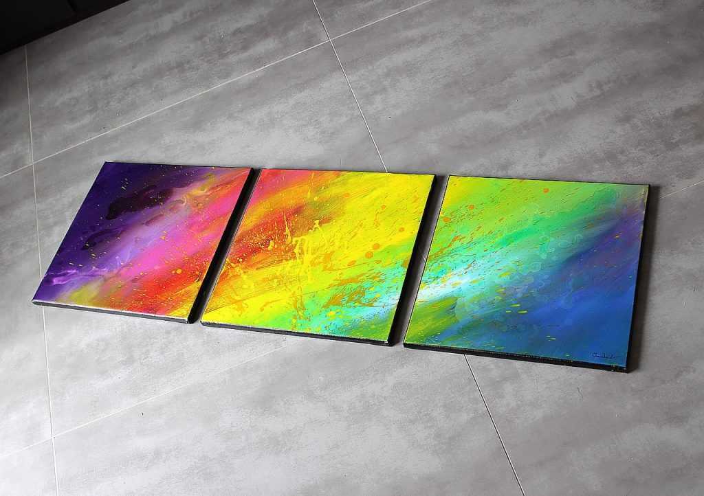 Tableau moderne et coloré