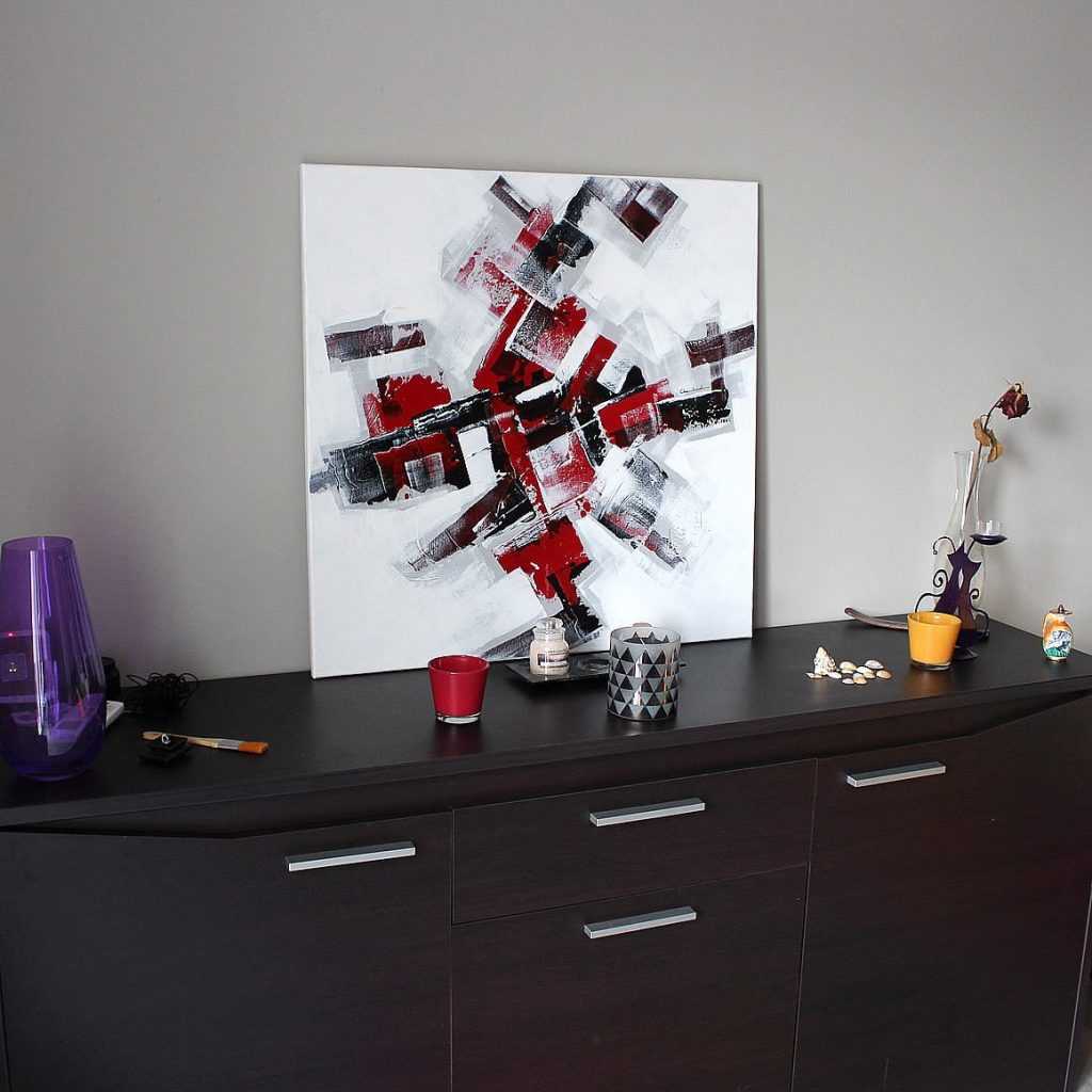 Grand tableau rouge
